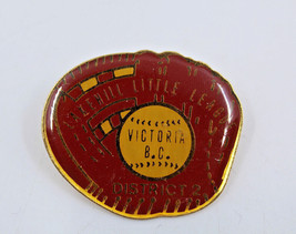 Lakehill Little League District 2 Victoria BC Baseball Glove Collectible Pin - £11.03 GBP