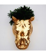 RHINO - Original Gold Gilded Wall Planter - $60.00