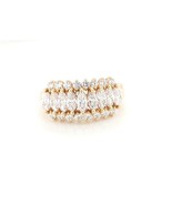 14k Yellow Gold Women&#39;s Cocktail Ring With cz Stones - $410.29 CAD