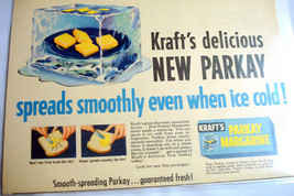 1953 Color Ad Kraft Delicious New Parkay &quot;Spreads Smoothly Even When Ice Cold!&quot; - £6.25 GBP
