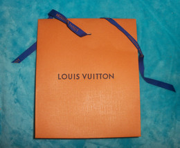 Auth LOUIS VUITTON Envlope Pouch Style Paper Gift Bag W/Ribbon  (9&quot; X 7.5&quot; X 3&quot;) - £9.27 GBP