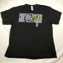 Neu Riot Hemd Größe XL Schwarz Kariert Musik Metall Baumwolle - $12.85