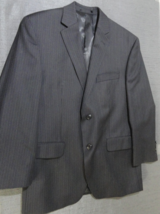2 BUTTON CALVIN KLEIN DESIGNER SUIT JACKET MENS BLACK PIN STRIPE 38S - $28.02
