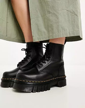 DR. MARTENS Women’s Audrick Nappa 8-Eye Platform Leather Boots Black Size 5 US - £89.11 GBP