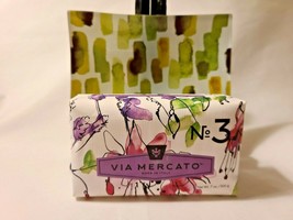 Via Mercato No 3 Pepe Rosa Lavender Vanilla B EAN Italian Bar Soap &amp; Glass Tray - £21.22 GBP
