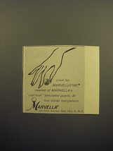 1960 Marvella Jewelry Ad - Look for Marvelustre, newest of Marvella&#39;s real-look - £11.98 GBP
