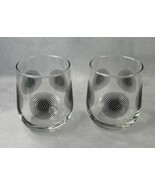 Greenbrier Set of 2 Atomic Black Sunburst Clear Glass Stemless Wine, Vin... - $179.15 MXN