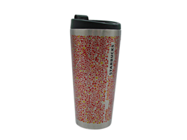 Rare Starbucks 2014 Red Green Gold Dot Collection Stainless Steel Tumbler 16 oz  - £13.62 GBP