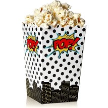 100 Pack Bulk Comic Book-Styled Movie Night Popcorn Boxes For Parties - £34.50 GBP