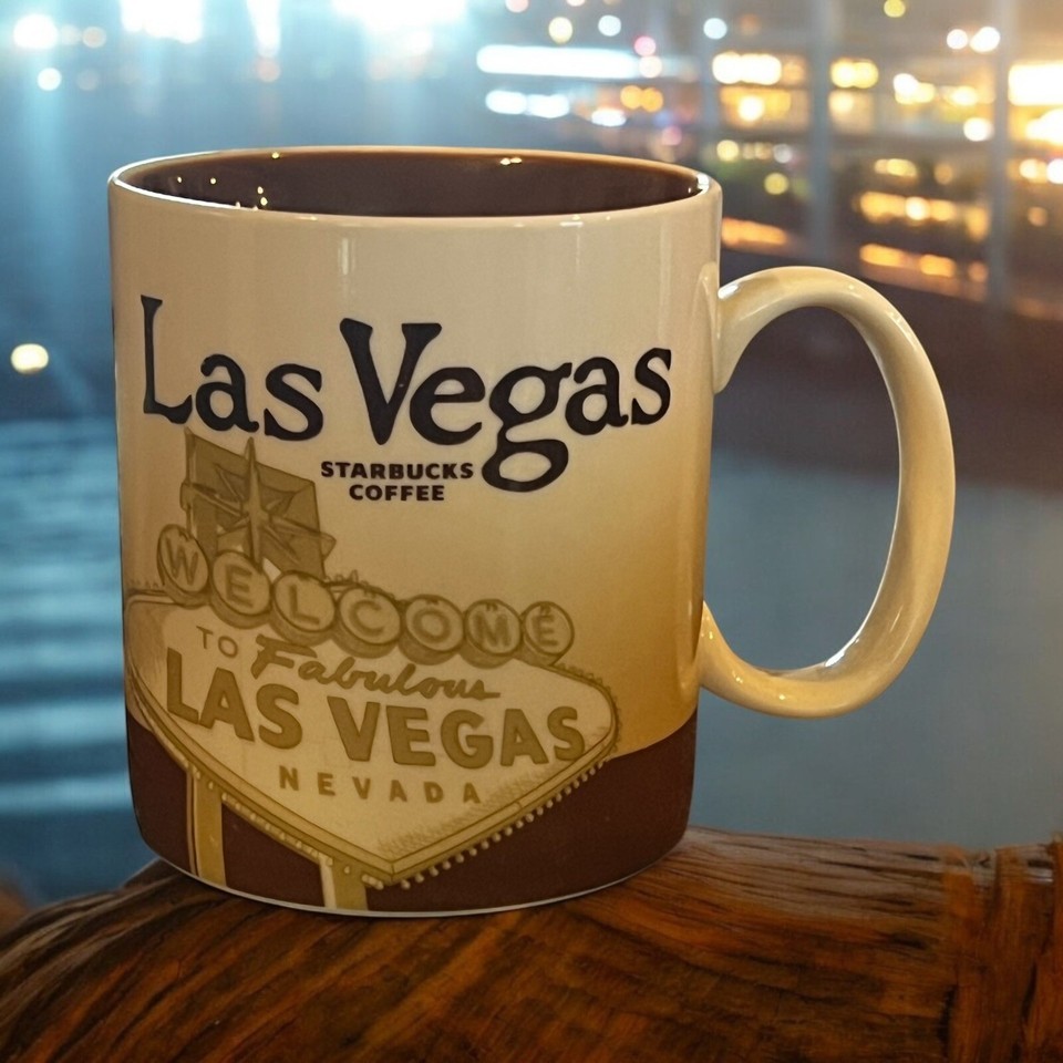 Starbucks Collector Series 16oz City Global Icon Coffee Mug 2012 Las Veg... - $13.99