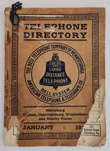 1911 antique TELEPHONE DIRECTORY carlisle chambersburg waynesboro pa gen... - £96.61 GBP