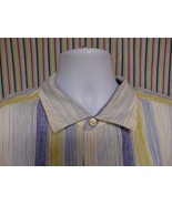 Tommy Bahama Shirt Men&#39;s 2XL Light Blue Stripes Linen Button Up Long Sle... - $40.44 CAD