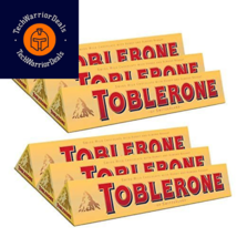 Toblerone Swiss Milk Chocolate With Honey And Almond Nougat 6 X 100 G Bars... - $31.03