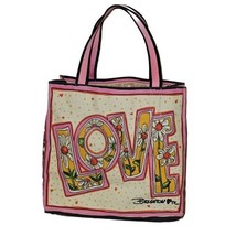 Brighton Canvas Tote Bag Limited Edition Love Bug Shoulder Bag Large Pink Daisy - £27.63 GBP