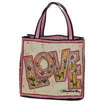 Brighton Canvas Tote Bag Limited Edition Love Bug Shoulder Bag Large Pink Daisy - £20.77 GBP