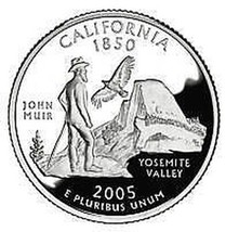 2005-D California Edelstein Handgehoben Staat Quarter ~ Fr / Shi - £2.44 GBP