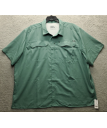 Eddie Bauer Vented Shirt Mens Size 3XL Green Fishing Wear Short Sleeve B... - $40.22 CAD