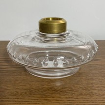New Clear Glass Oil Lamp Font For Cast Iron Wall Bracket No. 2 Collar Te... - £31.25 GBP