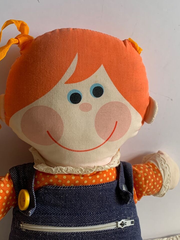 Vintage Dressy Bessy doll plush Zip Snap Button Tie