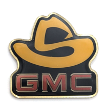 GMC General Motors San Antonio Stock Show &amp; Rodeo Cowboy Hat Logo Pin Ad... - $23.40