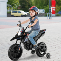 Aprilia Licensed Kids Ride On Motorcycle with 2 Training Wheels-Navy - Color: Na - $282.32 CAD