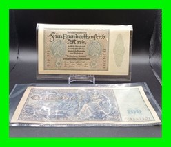 Lot of 2 Banknote Germany 100 Mark 1910 &amp; 500000 Mark 1923 - $39.59