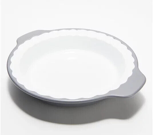 Primary image for KitchenAid 9" Round Casserole Or Deep Dish Pie Plate Grey / White.