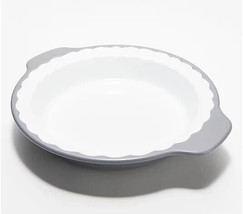 KitchenAid 9&quot; Round Casserole Or Deep Dish Pie Plate Grey / White. - £17.29 GBP