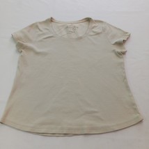 Faded Glory FGL14800 Women&#39;s Stone Cotton Blend Stretch Top Tee Size Large - $7.61