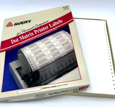 Avery Dot Matrix Printer Labels 4144  2.5&quot; x 15/16&quot;  36 page - £10.04 GBP