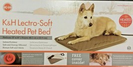 K &amp; H Lectro-Soft Heated Pet Bed Medium 19&quot; x 24&quot; Heating Pad Adjustable Comfort - £66.54 GBP