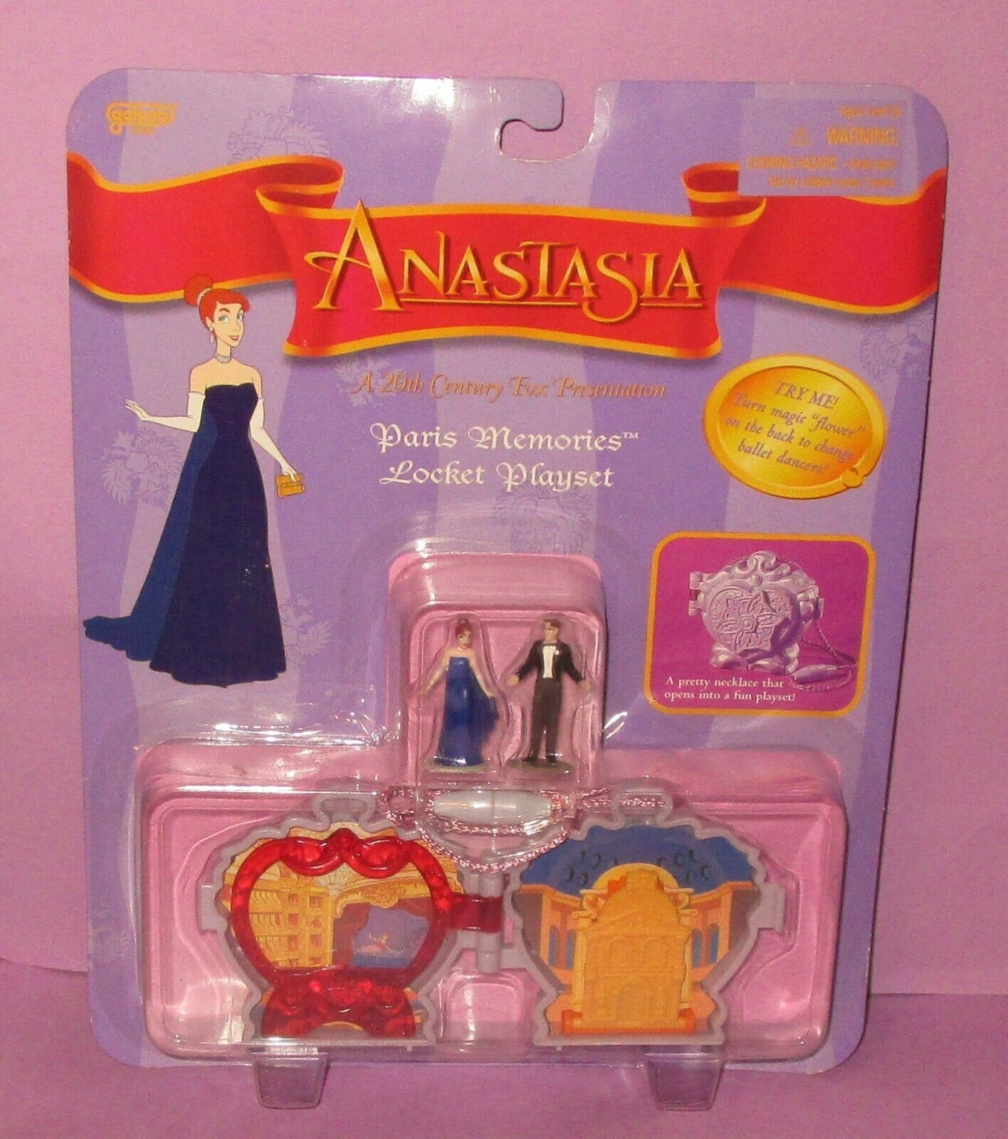 Anastasia Galoob Paris Memories Locket Playset Dimitri 1997 Vintage Set In Box - $85.00