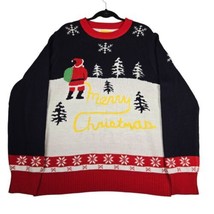 Tipsy Elves Holiday Sweater Mens Size XL Merry Christmas Yellow Snow Santa Ugly - £14.82 GBP