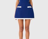 Amanda Uprichard Martini Skort Romper Navy/ivory - $209.00