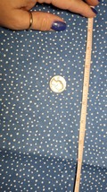 2 Yds NOS Marcus Brothers Blue/White Demi Dot Polka Dot by Kimberly Mont... - £21.15 GBP