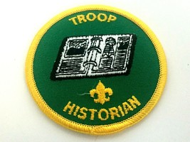 Troop Historian Position Patch Boy Scouts Round Green Yellow BSA  - £2.34 GBP