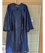 Graduation Cap &amp; Gown Royal Blue Size 5'7"-5'8" with Mortar Board EUC - $14.25