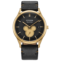 Citizen Eco-Drive Disney Mickey Mouse Gold-Tone Stainless Steel Unisex Watch - £179.90 GBP