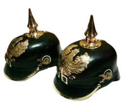 German Prussian Leather Helmet Pickelhaube  Imperial Officer Helmet Set ... - $265.99