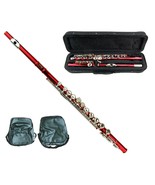 Merano Red Flute 16 Hole, Key of C with Case+Music Sheet Bag+Accessories - £75.14 GBP