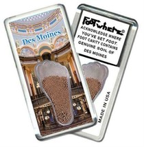 Des Moines FootWhere® Souvenir Fridge Magnet. Made in USA - £6.37 GBP