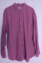 US Expedition U.S.E. Size XL Shirt Button Up Men&#39;s Cotton Red Check Text... - $228.37 MXN
