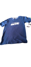 Nike Seattle Seahawks Logo T Shirt Mens Small Navy Blue Swoosh On Left Arm NWT - $12.99