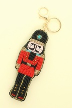 Christmas Nutcracker Seed Beaded Keychain - $25.55