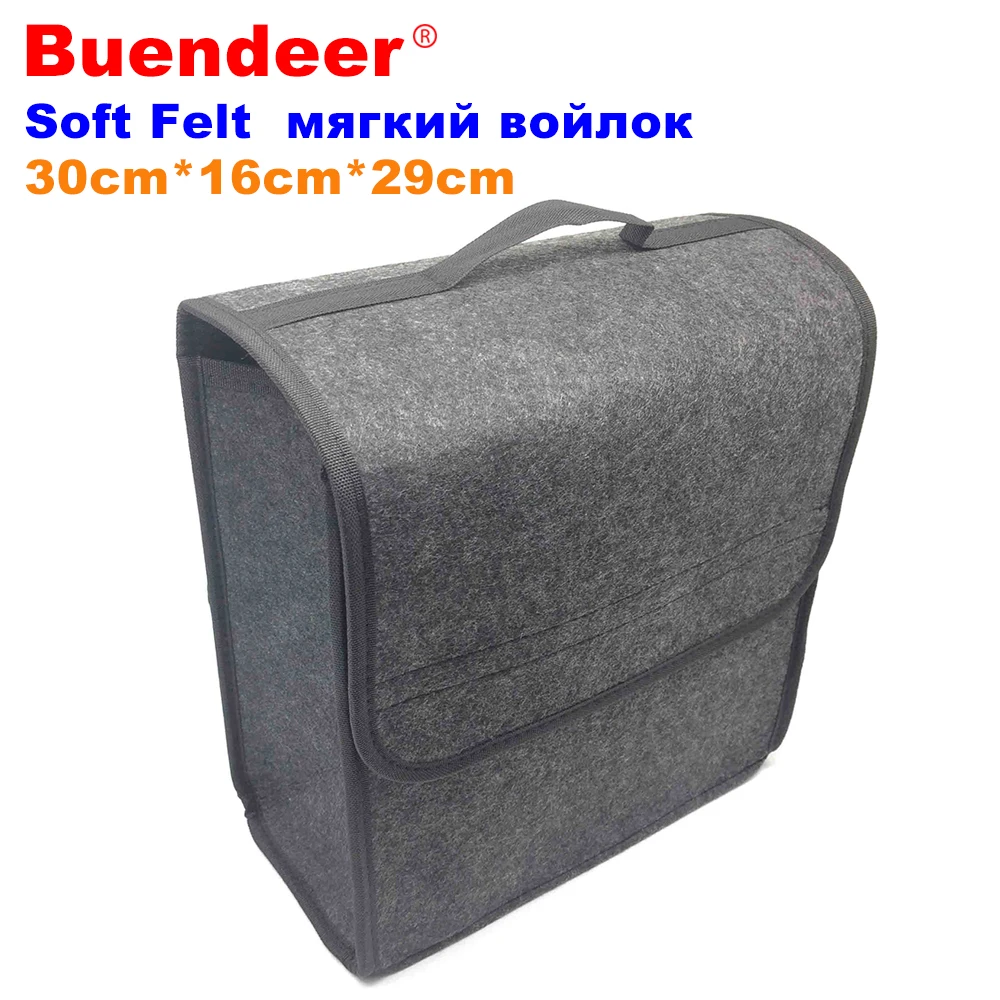 Buendeer Car Organizer BIN Car Box Fireproof Soft Felt Trunk Organizer Auto Car - £22.92 GBP