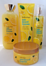 Lot 4 Bodycology Sun Kissed Lemons Sugar Scrub-Body Cream-Mist-Bubble Wash - £35.82 GBP