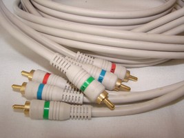 Rca Component Video Cable 12 Ft Steren Dvd Hdtv Green Blue Red Connectors White - $14.84