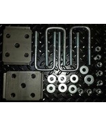 Trailer 2&quot; sq. Zinc U-bolts reg steal plates suspension  single axle lea... - $46.71