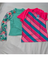 Lot of Kids Lands&#39; End Pink Swimming T-Shirt XL (14-16), Breaking Waves - $314.11 MXN