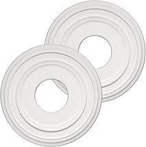 White Pu Ceiling Medallions, Eifhyt, 12-3/8&quot;Od X 4&quot; Id X 1&quot; P (Fits Canopies Up - £28.51 GBP